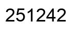 Number 251242 black image