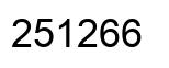 Number 251266 black image
