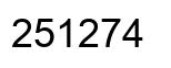 Number 251274 black image