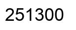Number 251300 black image
