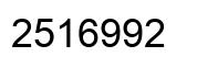 Number 2516992 black image
