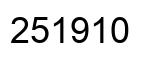 Number 251910 black image