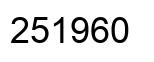 Number 251960 black image