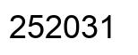 Number 252031 black image