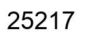 Number 25217 black image