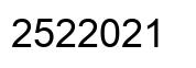 Number 2522021 black image
