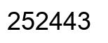 Number 252443 black image