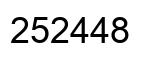 Number 252448 black image