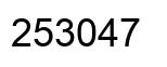 Number 253047 black image