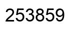 Number 253859 black image