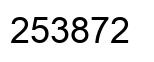 Number 253872 black image