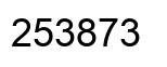 Number 253873 black image