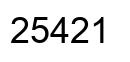 Número 25421 imagen negro