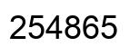 Número 254865 imagen negro