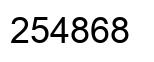 Número 254868 imagen negro