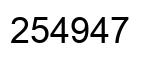 Number 254947 black image