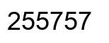 Number 255757 black image