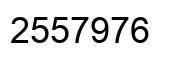 Number 2557976 black image