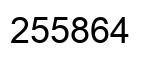 Number 255864 black image