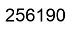 Number 256190 black image