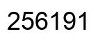 Number 256191 black image