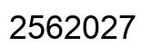 Number 2562027 black image