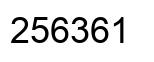 Number 256361 black image