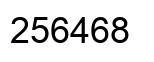 Number 256468 black image