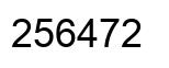 Number 256472 black image