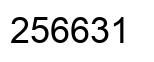 Number 256631 black image