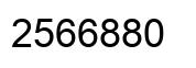 Number 2566880 black image