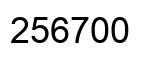 Number 256700 black image