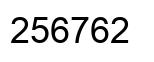 Number 256762 black image