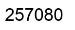 Number 257080 black image