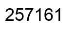 Number 257161 black image