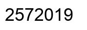 Number 2572019 black image