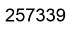 Number 257339 black image