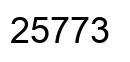 Number 25773 black image