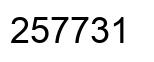 Number 257731 black image