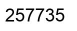 Number 257735 black image