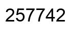 Number 257742 black image