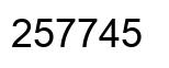 Number 257745 black image