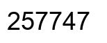 Number 257747 black image