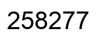 Number 258277 black image