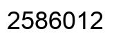 Number 2586012 black image