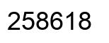 Number 258618 black image