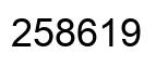 Number 258619 black image