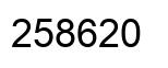 Number 258620 black image