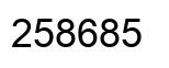 Number 258685 black image