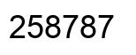 Number 258787 black image